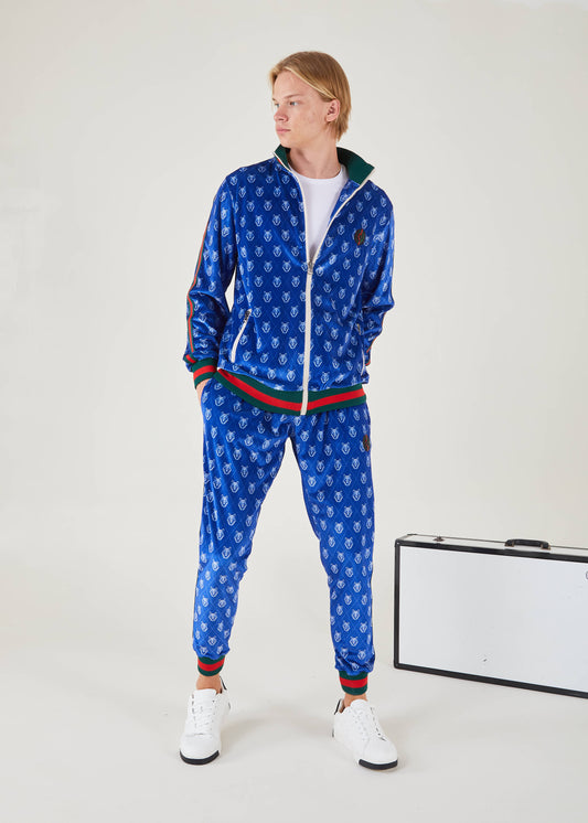 Men's Royal Zip Up Sweat Suit | SETS