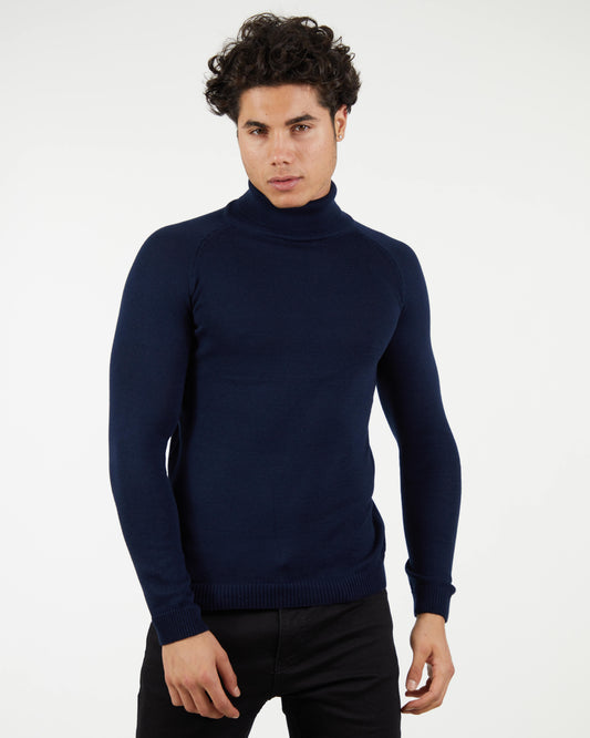 LAGOS NAVY | Turtle Neck Sweater