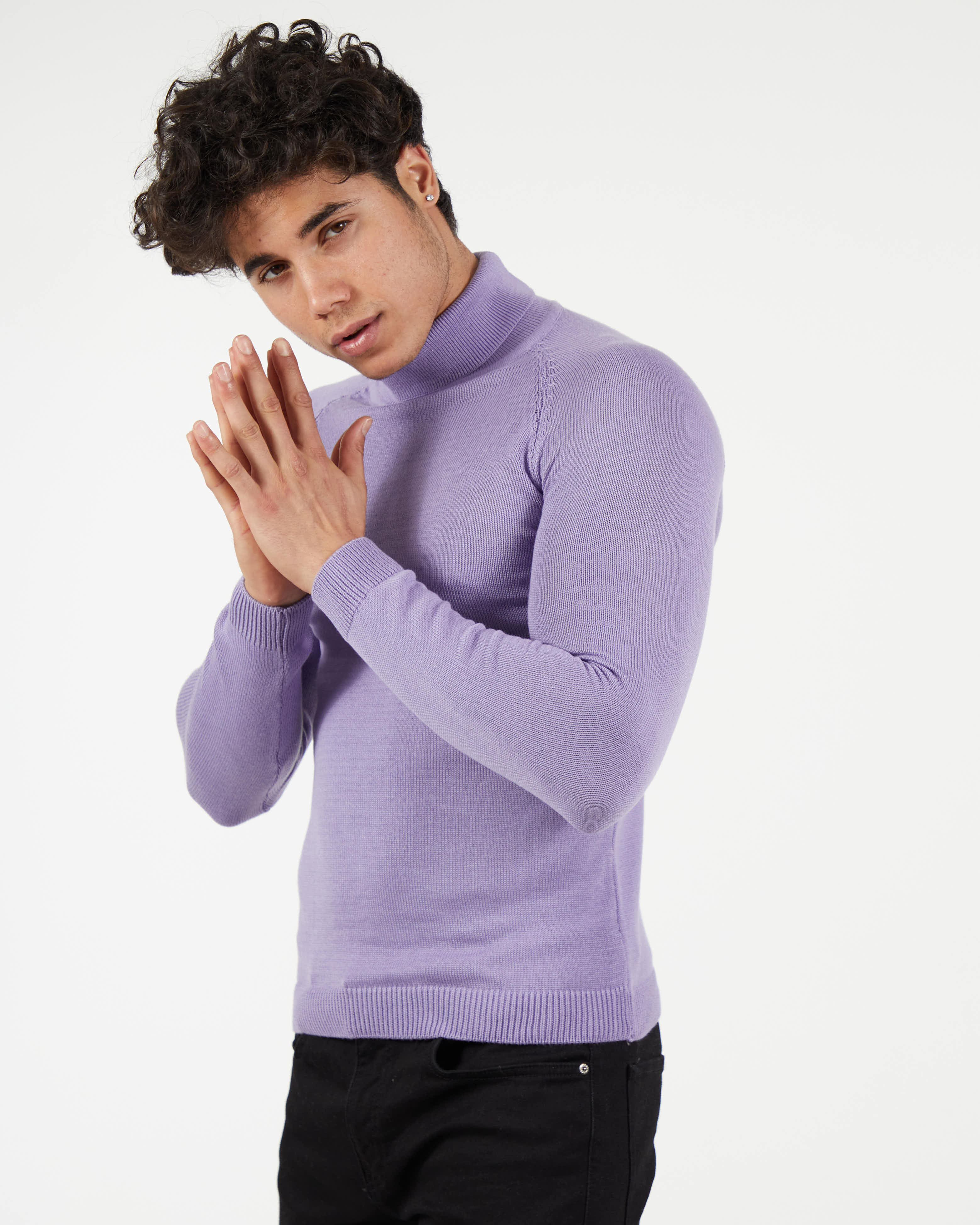 Light purple turtleneck on sale sweater