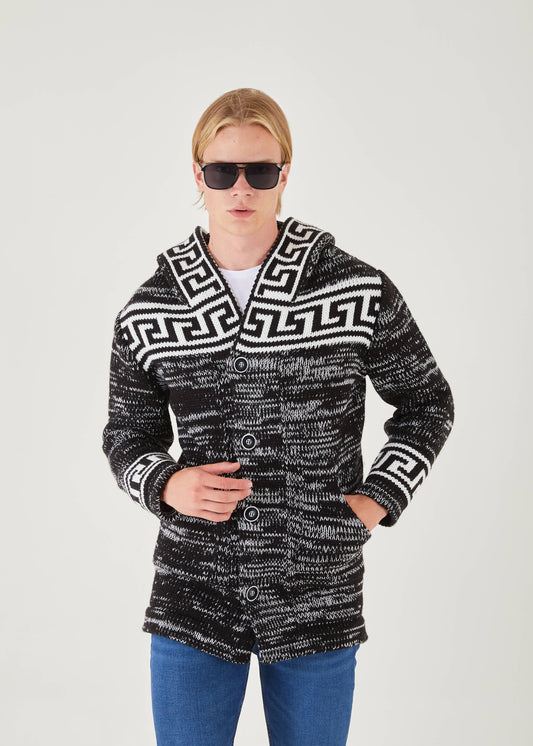 Men's Charcoal Boxed Long Sweaters | Hoodie